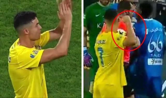 Kırmızı kart gören Cristiano Ronaldo, hakeme yumruk kaldırdı